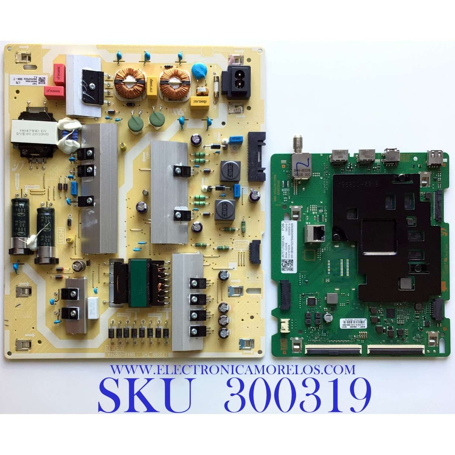 KIT DE TARJETAS PARA TV SAMSUNG / NUMERO DE PARTE MAIN BN94-15257B / BN41-02751A / BN97-16648D / BN9415257B / FUENTE BN4401056A / L75S6N_THS / BN44-01056A / PANEL CY-BT075HGLV3H / MODELO UN75TU700D / UN75TU700DFXZA FA01